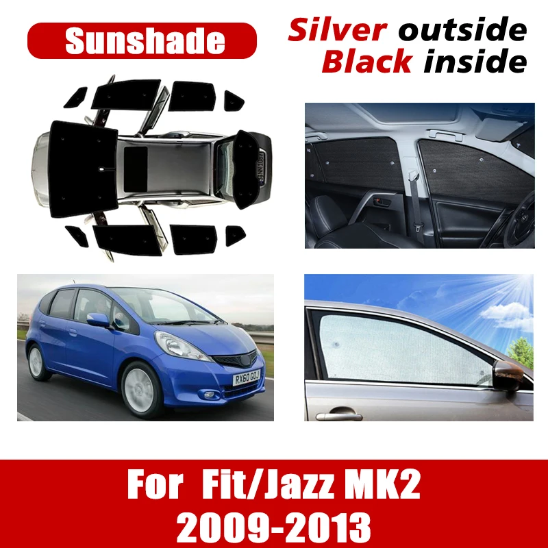 

For Honda Fit Jazz Accessories 2001~2008 MK1 Car Sun Visors Anti-UV Sunscreen Window Sunshade Blinds Covers Sun Protection Parts