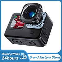 New! Lens Mod For GoPro11 10 9 Max Ultra-wide Angle 155 Degree Max With 2 Protect Covers Action Camera Black Accessories