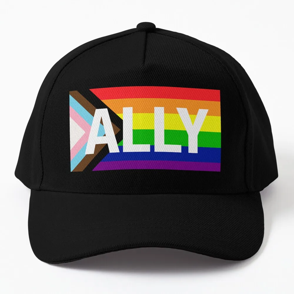 Progress Pride Flag ALLY Baseball Cap Snapback Cap Wild Ball Hat New In Hat Hats Woman Men's