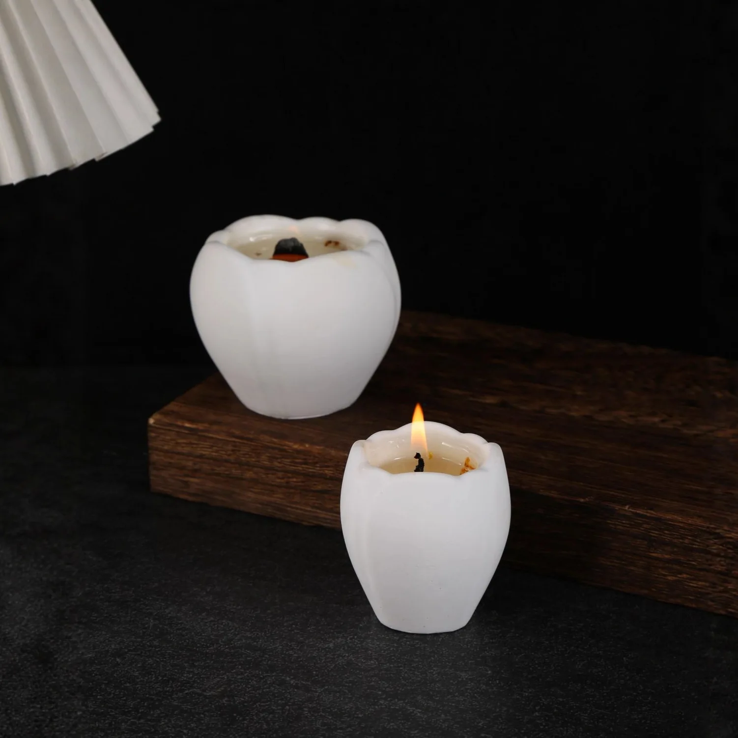 Aromatherapy Candle for Home Decoration, Tulip Shape, Long-lasting Fragrance, Natural Essential Oil, Magnolia Cup Shape