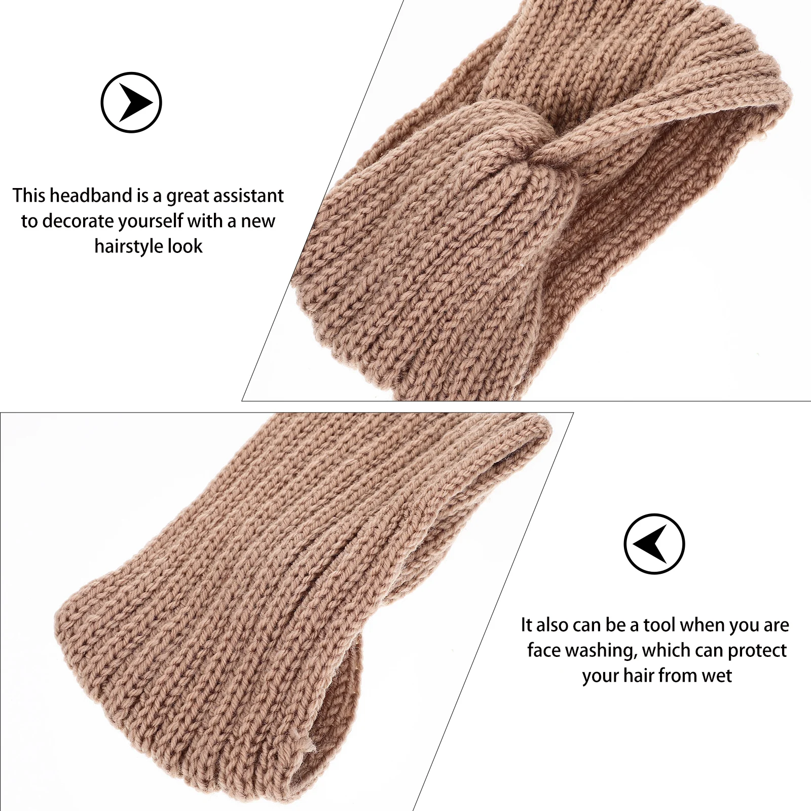 

4pcs Headbands for Women Ear Cover Splice Cross Stitching Hair Accessories Comfortable Stylish Party Daily Wear Hair Decoration