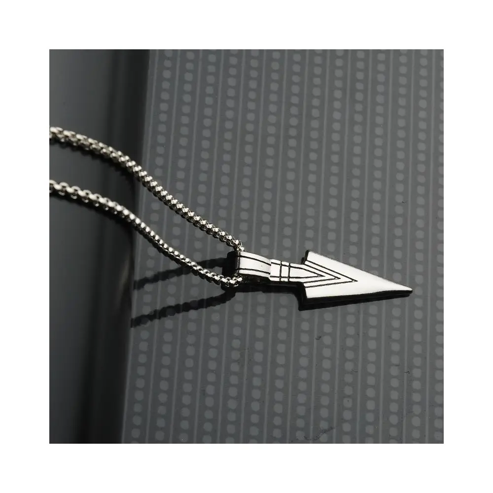 

Arrow Tip Design Men 'S Steel Necklace, Gift Men Accessories, Special Design, Handmade, Made in Turkey