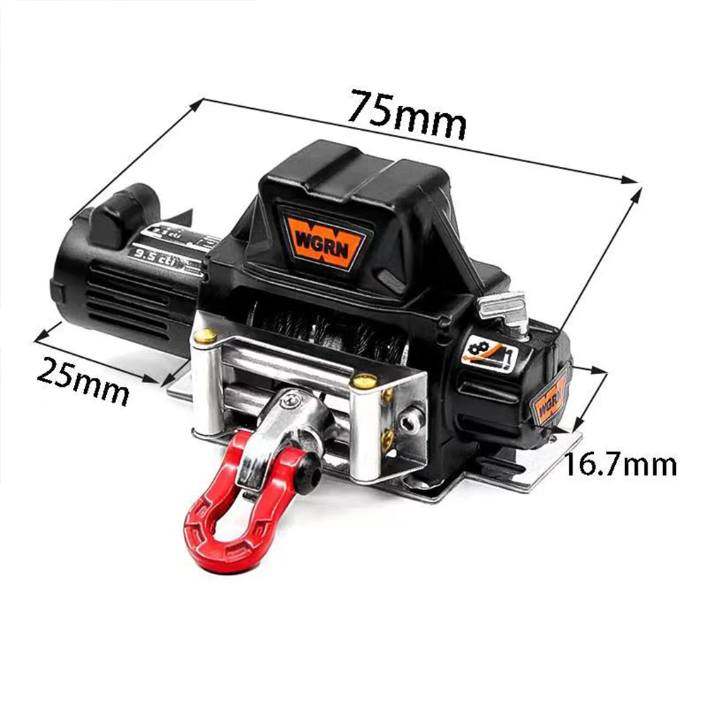 Model metalowy drut stalowy automatyczna symulowana wciągarka do 1/10 gąsienica RC oś samochodu SCX10 90046 D90 Traxxas TRX4 Redcat CC01 HPI G500