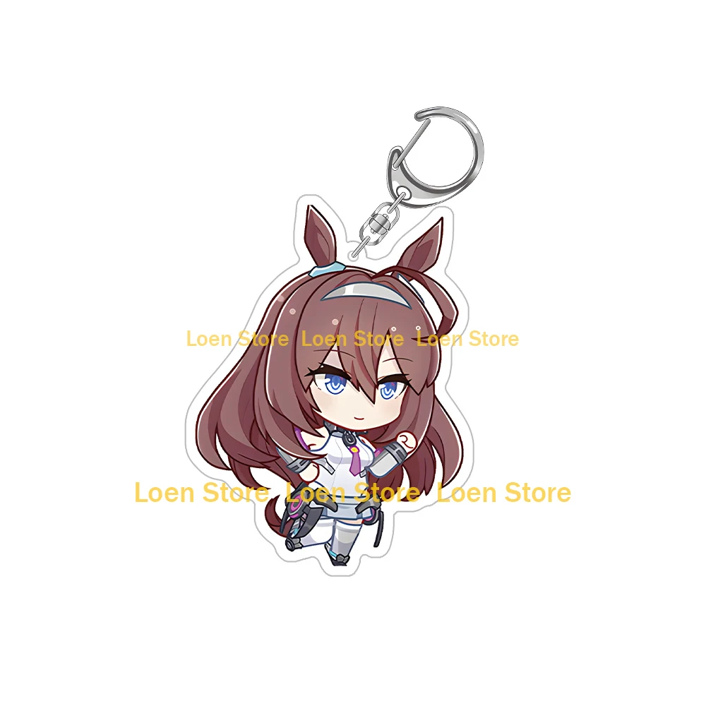 Uma Musume Pretty Derby Tokai Teio Silence Suzuka Gold Ship Mejiro McQueen Vodka Daiwa Scarlet Chibi  Acrylic keychain pendant