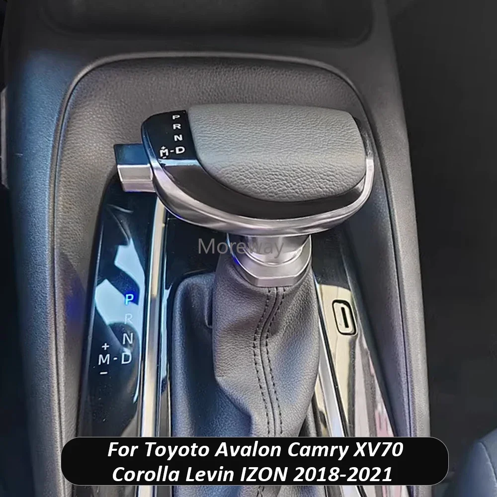 

Leather Alloy Auto Gear Stick Shift Knob Lever For Toyoto Avalon Camry XV70 Corolla 2019 2020 Levin IZON 2021 Accessories