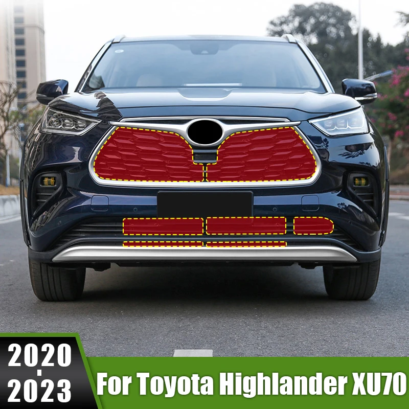 

For Toyota Highlander XU70 Kluger 2020 2021 2022 2023 Hybrid Car Front Grille Insect Screening Mesh Net Cover Anti-mosquito Dust