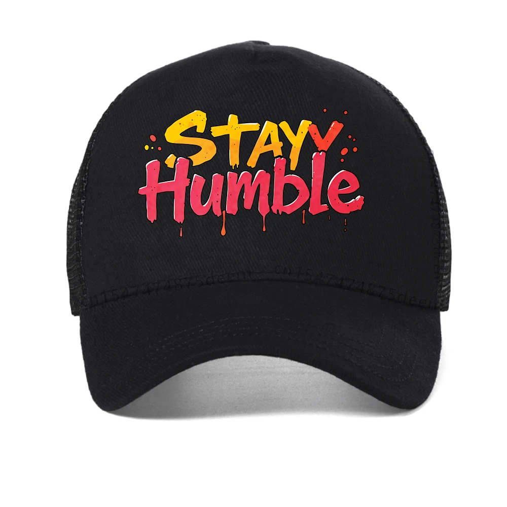 

stayy humble Letters baseball cap For Men Fashion Summer Printed Simple caps Casual Streetwear Snapback hat mesh Trucker hat