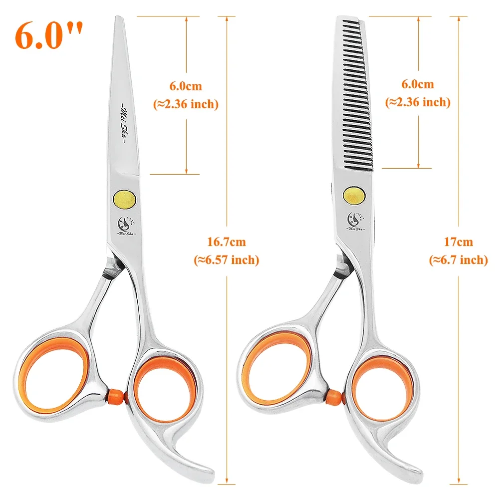 5.5/6 بوصة المهنية مقصات الحلاقة مجموعة مقصات الحلاق اليابان الصلب صالون قص الشعر ترقق مقص قادين A0054A