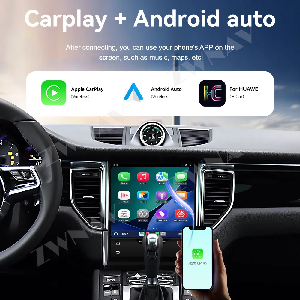 Premium Multimedia Car Radio Android 15 11.3 Inch HD  Screen CarPlay GPS Interior Refit Head Unit For Porsche Macan 2014-2017