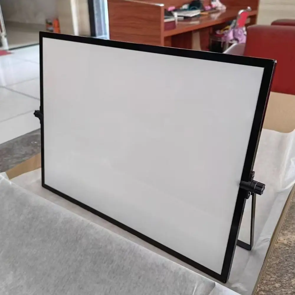 Lavagna da tavolo pieghevole di alta qualità cancellabile con staffa Lavagna per scrittura a doppia faccia per ufficio scolastico