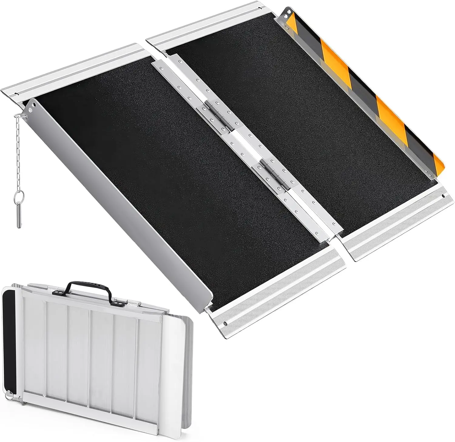 

Алюминиевый пандус для инвалидных колясок — емкость 500 фунтов, нескользящая поверхность и складная конструкция для дверных порогов, домашних ступеней, автомобилей