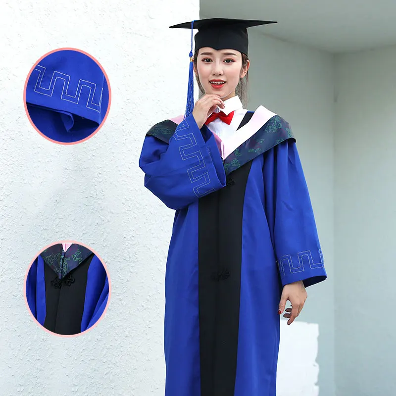 

University Graduates Uniform Cosplay Student Japanese School JK Graduation Gown Cap for Academic Seifuku Dress Bachelor Robe Hat