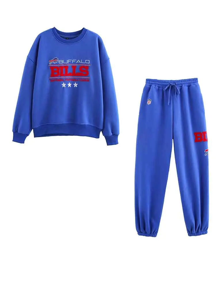 

New Women's Clothing European and American Style Fashionable All-match Long Sleeve Sweater Pants Set