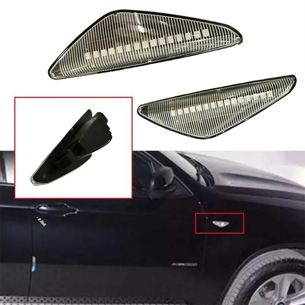 

2PCS Side Indicator LED Repeater Light For BMW X3 F25 X5 E70 X6 E71 Car Light Signal Lamp Replacement Part