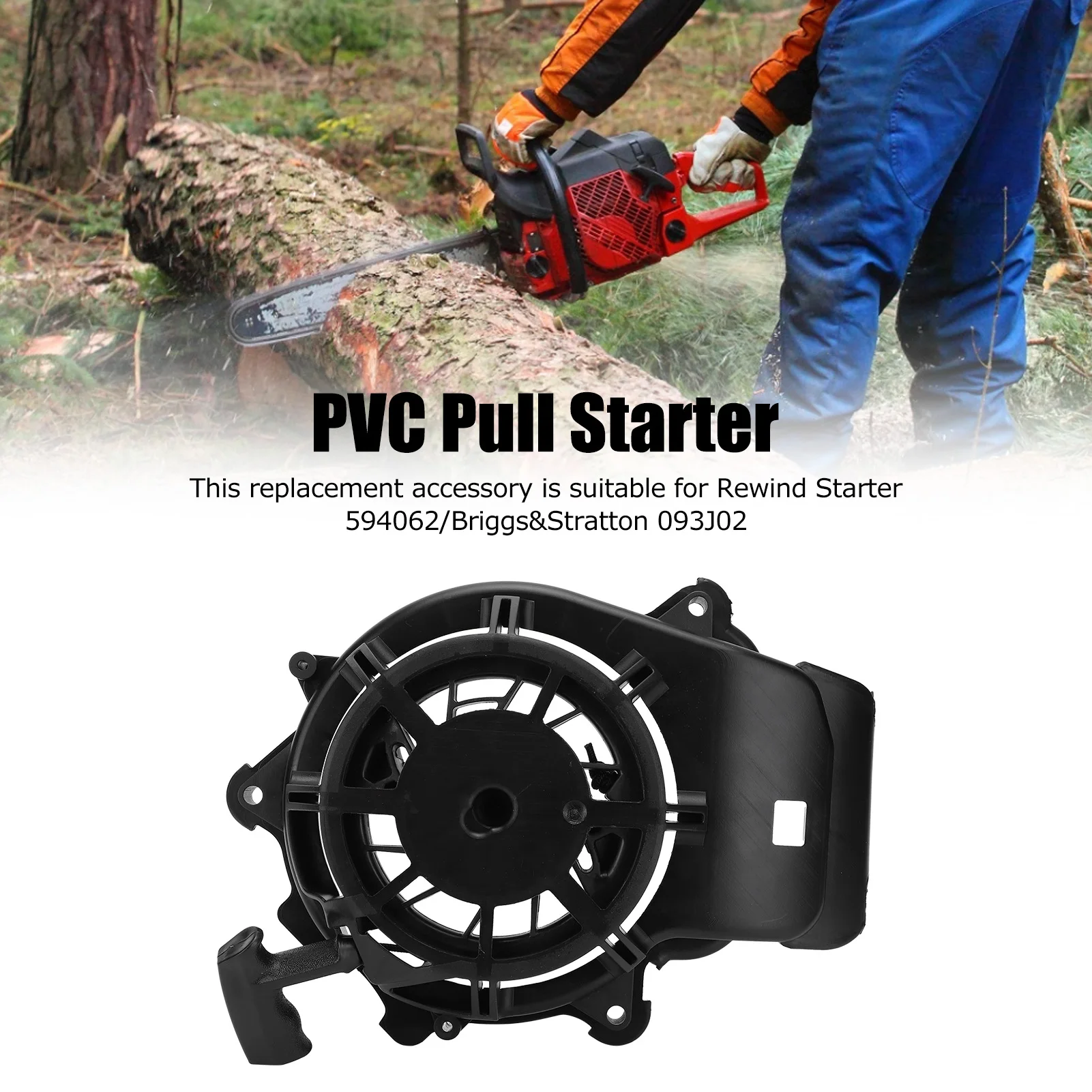 

Garden Equipment Accessories Pull Rewind Starter 594062 for Briggs&amp Stratton 093J02 Garden Equipment Parts PVC Pull Starter