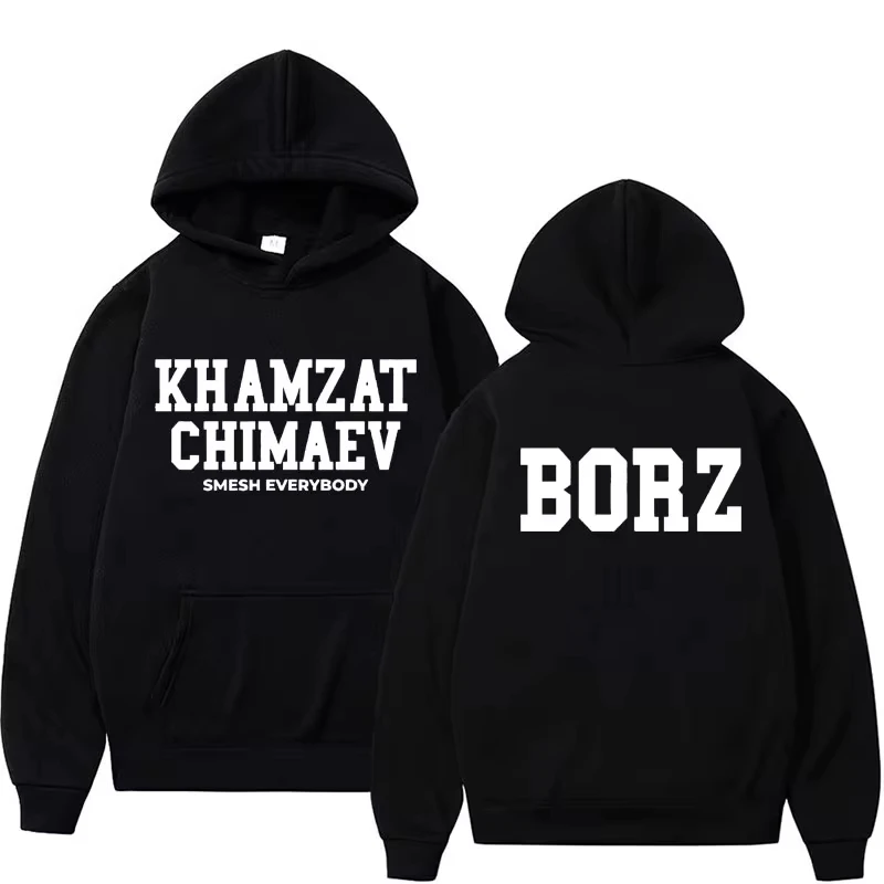 

Autumn Winter Warm Hoodie Khamzat Chimaev Logo Print Hoodies for Men Women Fashion Casual Oversized Pullovers Sweatshirts Retro