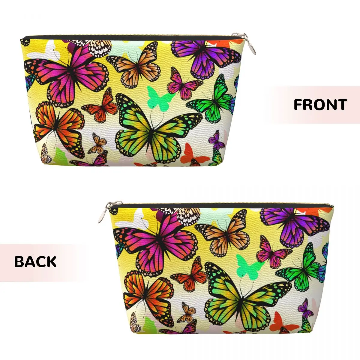 Custom Colorful Butterfly Toiletry Bag for Women Cosmetic Makeup Organizer Ladies Beauty Storage Dopp Kit Box