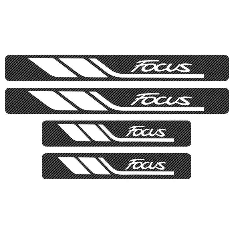 4pcs Car Door Sill Protector Carbon Fiber Sticker Anti Scratch For Ford Focus mk3 mk2 st 2017 mk4 2011 2020 2014 2018 2024 Acces