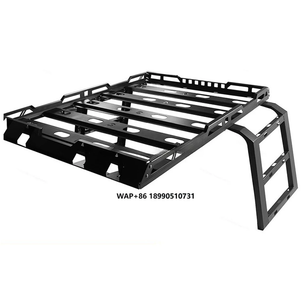 

Offroad 4WD Roof Rack with LED Top Tent Carrier Steel Storage Travel Luggage Tray for Jeep Wrangler JL 2018+ for Tent Ladder