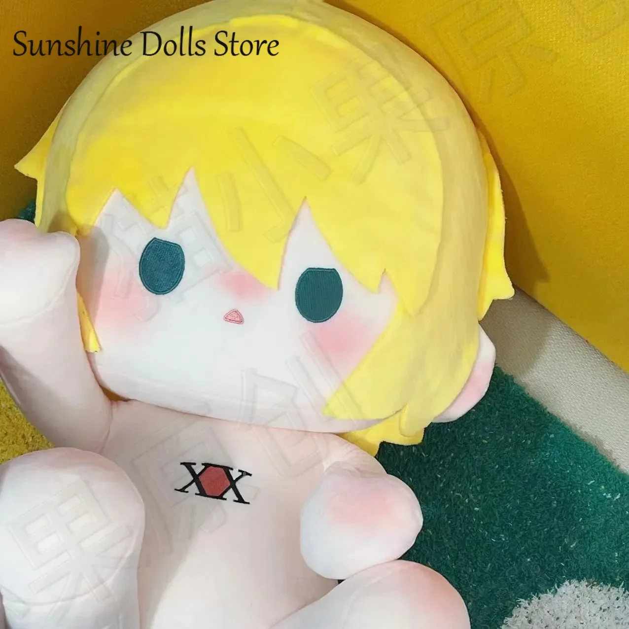 Anime Role Kurapika Attributes Soft Plush Doll Body Dress Up Stuffed Toys Sitting Posture Figures Pillow Xmas Gift 40CM