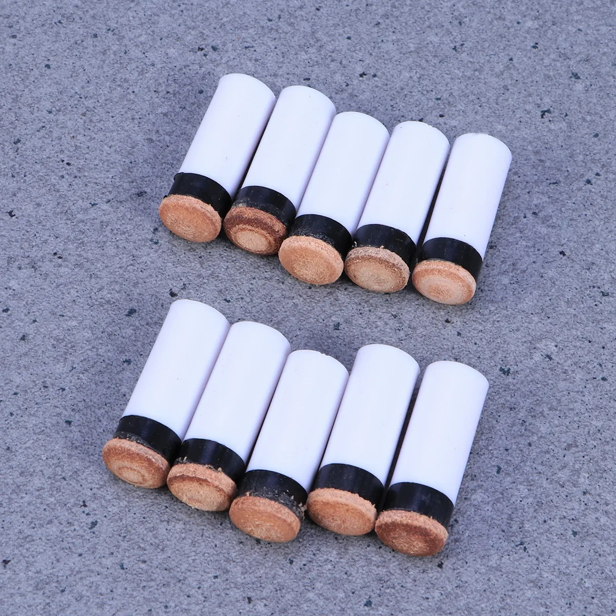 

10pcs American Style Billiard Cue Ferrules and Tips Billiard Replacement Screw-on Tips with Pool Cue Stick Ferrules Hard Cue Tip