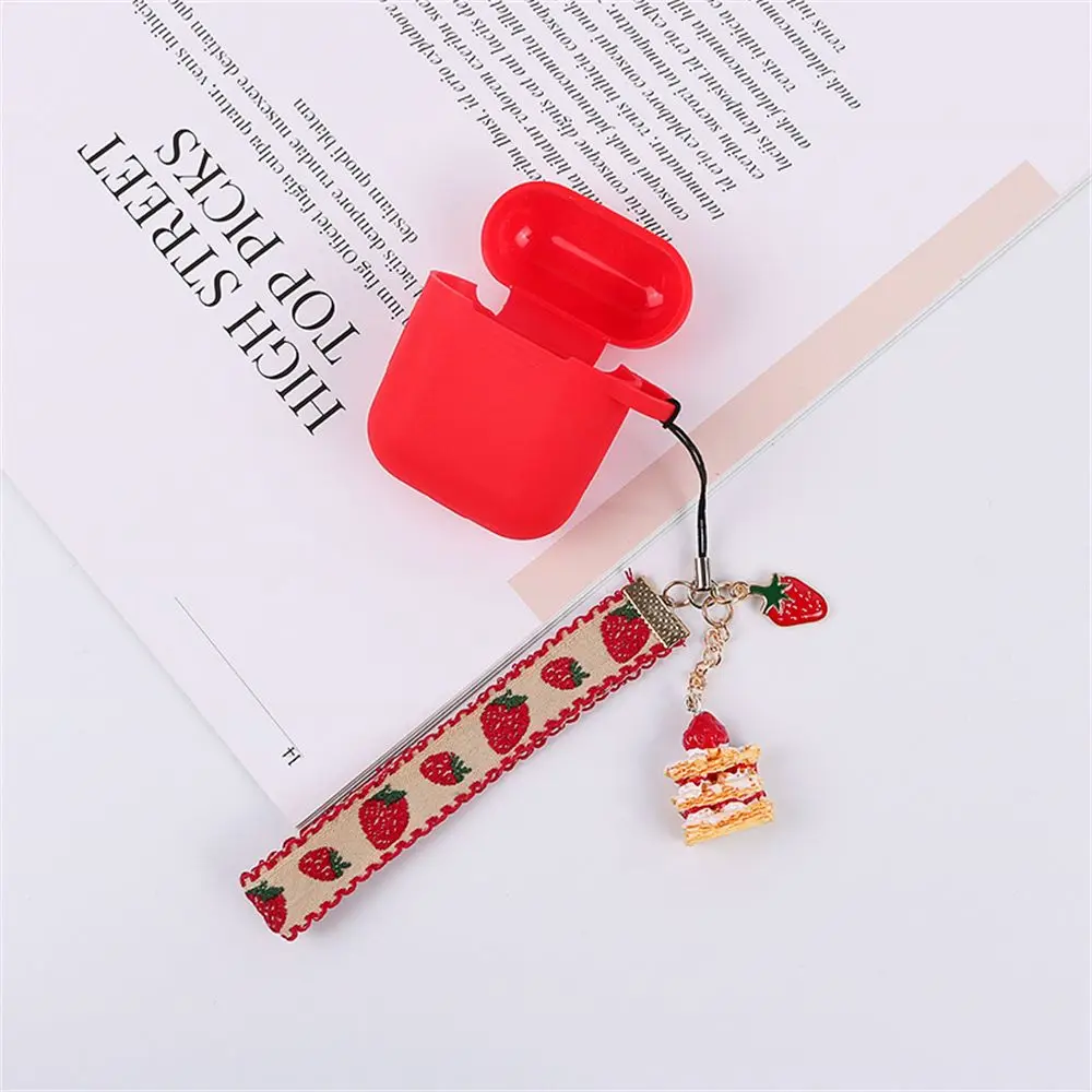 

Phone Badge Strap Keyrings Key Ring Holder Key Holders Strap Lanyards Strawberry Keychains Hang Rope Phone Straps