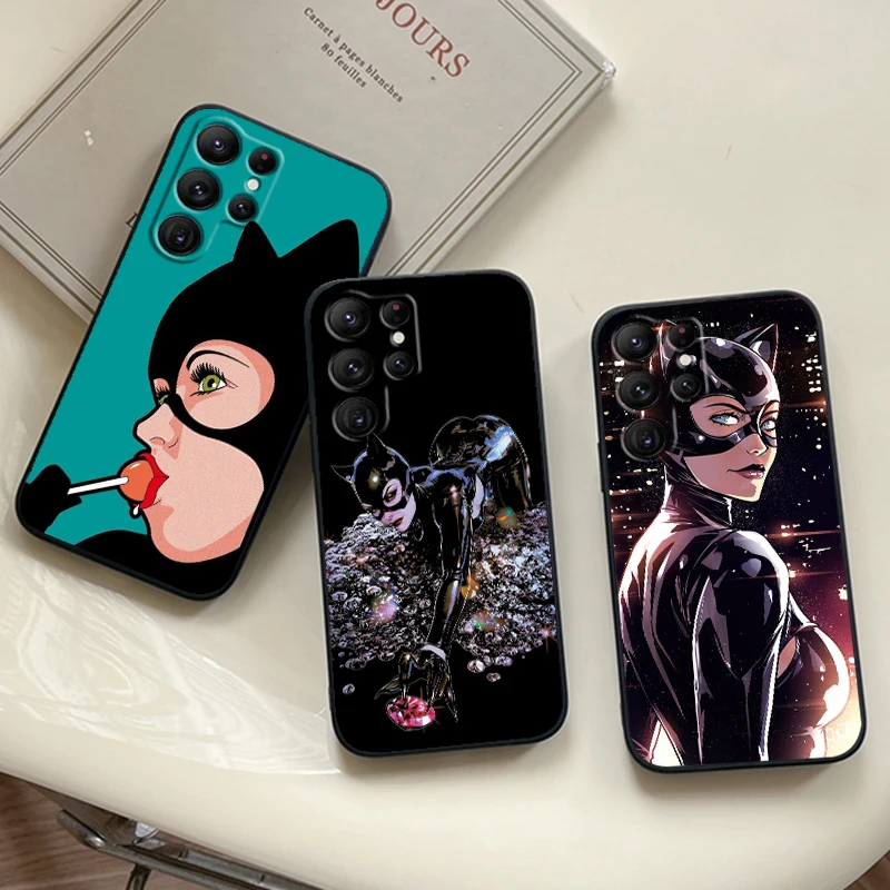 S-Selinas Kyle C-Catwomans Sexy For Samsung Galaxy S24 S23 S22 S21 S20 FE S10 S10E Plus Ultra Pro Lite 5G Black Back Phone Case