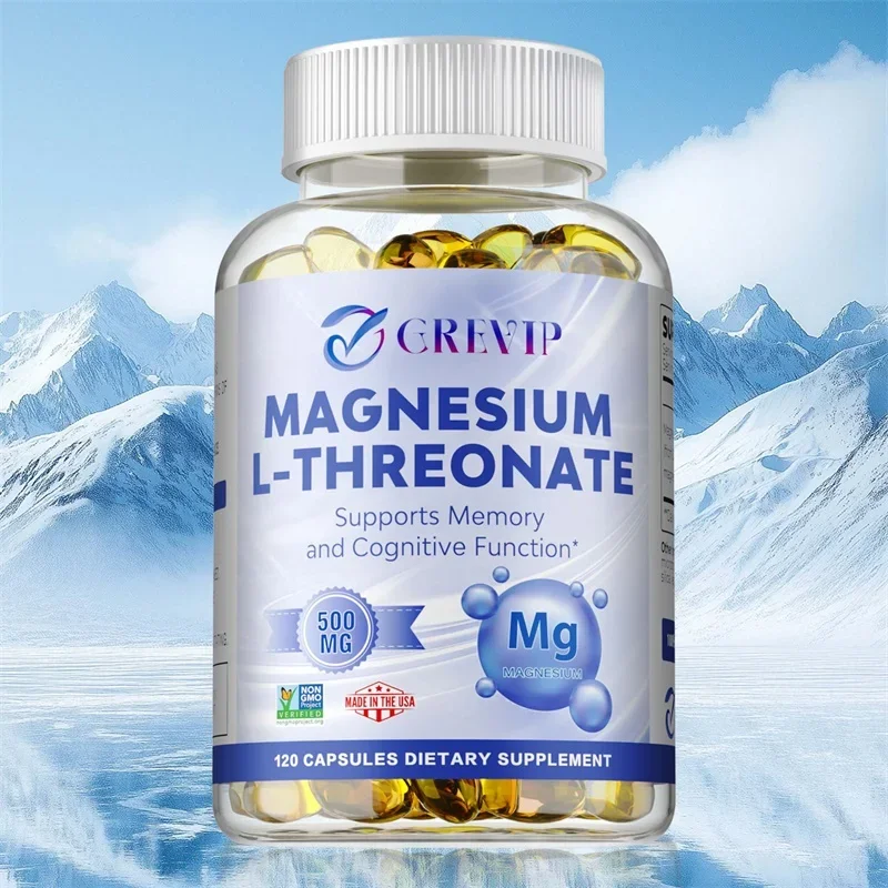 

Magnesium L-Threonate Capsules - Supports Brain Health, Enhances Memory, Concentration, Improves Sleep, and Boosts Energy