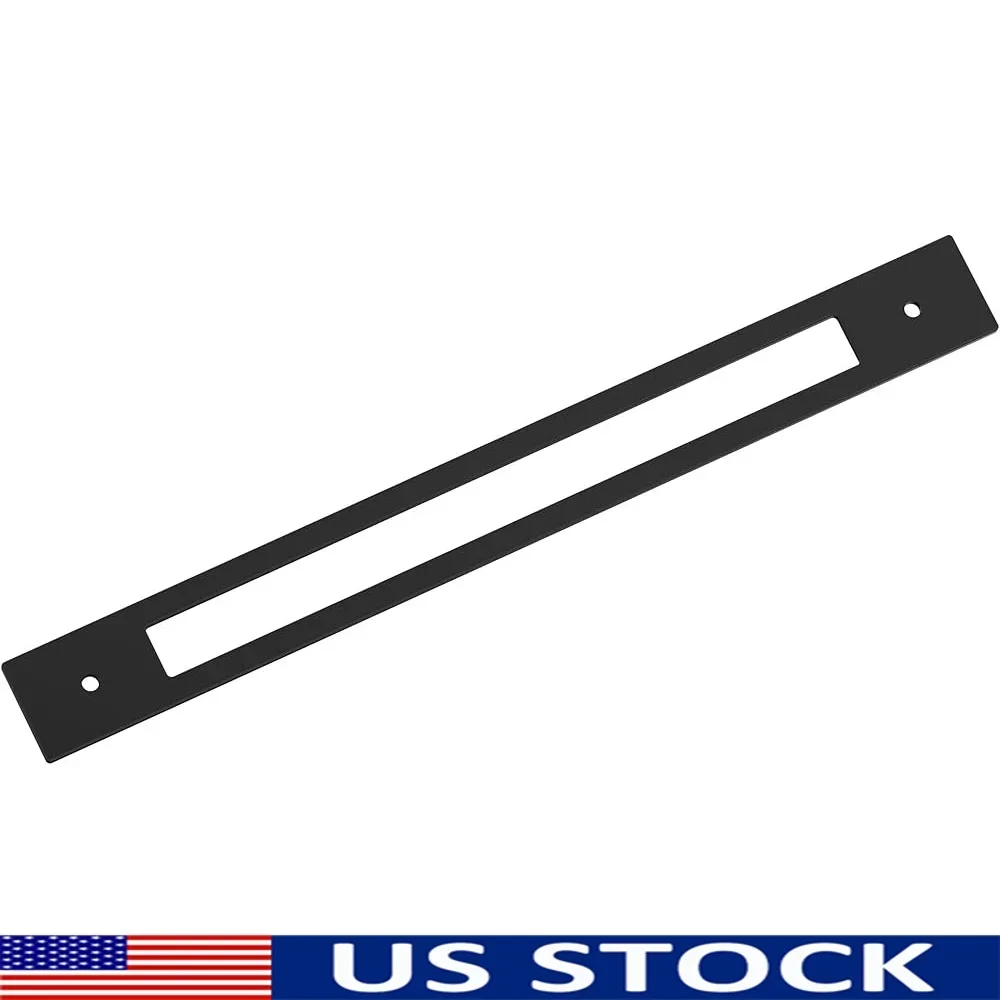 

Contemporary Matte Black Cabinet Pull Backplate High Quality Zinc Rectangle Design Drawer Door Upgrade and Damage Cover