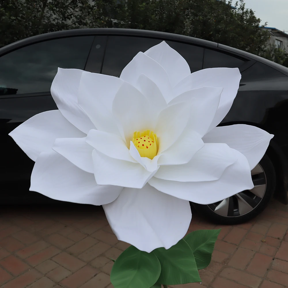 Giant Simulation PE Lotus Handmade Flowers Garden Decoration Outdoor Props Decor Stage Layout Road Guidance Background Flower