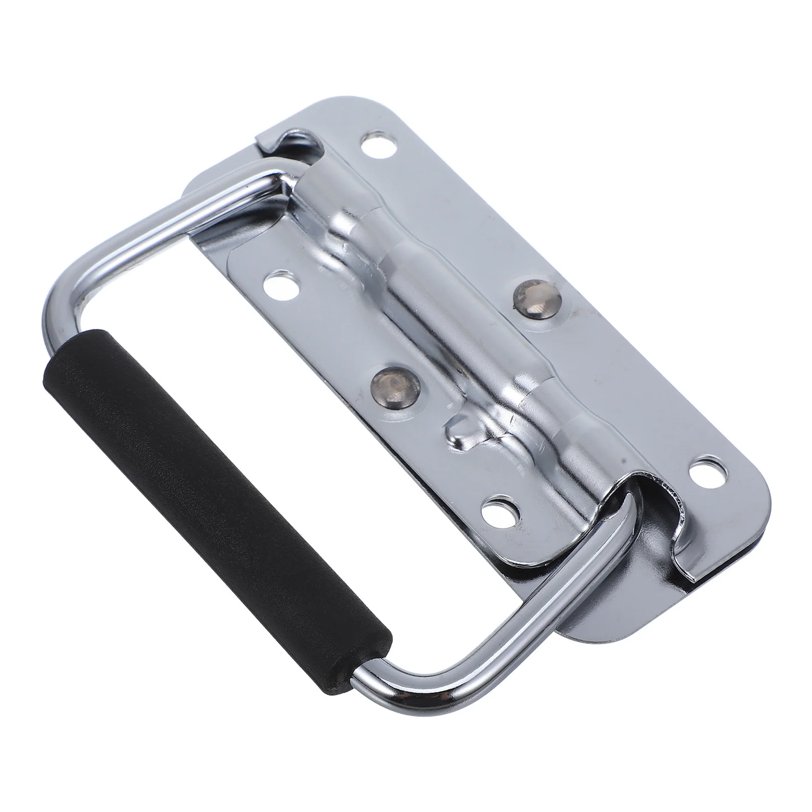 صندوق أدوات من الفولاذ المقاوم للصدأ مقبض سحب قابل للطي من الحديد عالي التحمل لخزانة الأدوات أداة محمولة بمقبض حمل الأجهزة #2