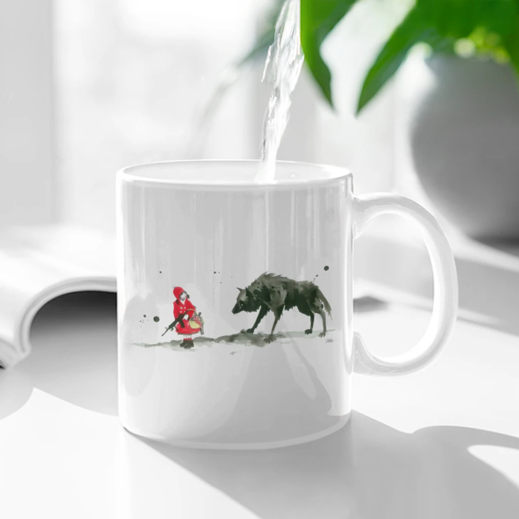 

Red Riding Hood Ceramic Cup Coffee Oatmeal Breakfast Cup Creative Personality Mug