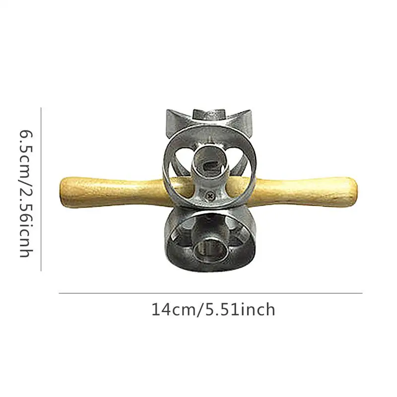 Cortador giratorio para rosquillas, molde para masa de pastelería, rodillo de Metal para hornear, suministros de cocina, herramientas, molde de acero inoxidable, herramientas para hornear