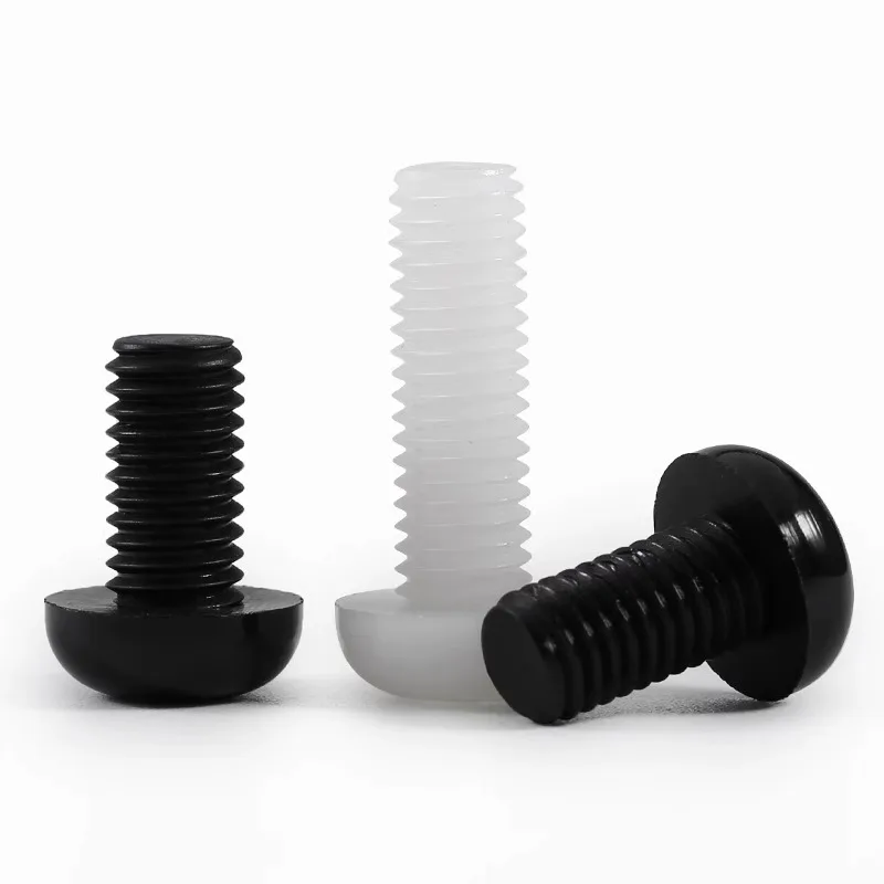 Round Head Screw Nylon PA66 Phillips Machine Screws White M2-M8 M3X6 screw Plastic Insulation Non-Conductive PM Blot Robot DIY