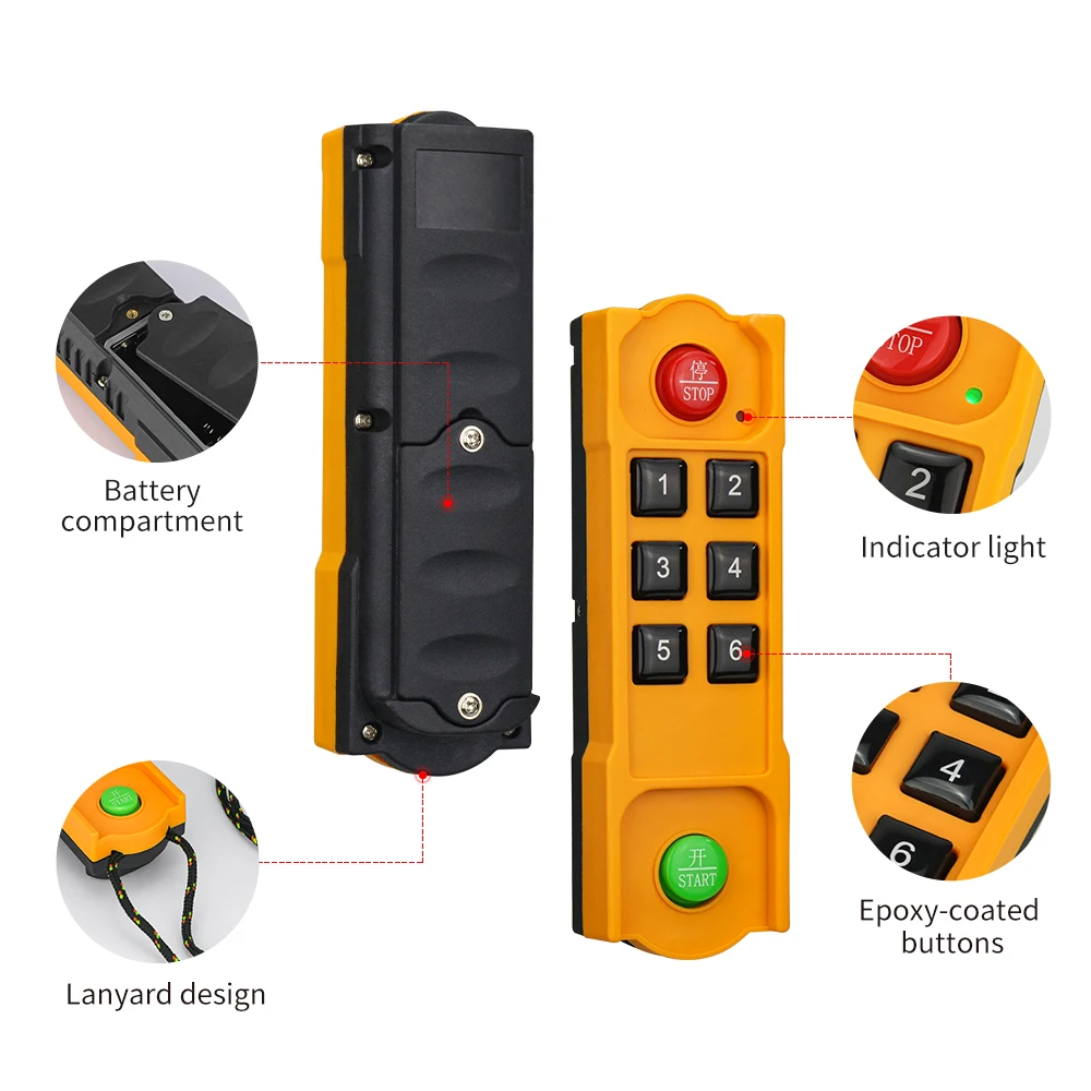 universal DC 12V  24V 36V  48V 10A 6CH relay RF Wireless radio Remote Control  switch  433 mhz farm/Industrial/agricultural