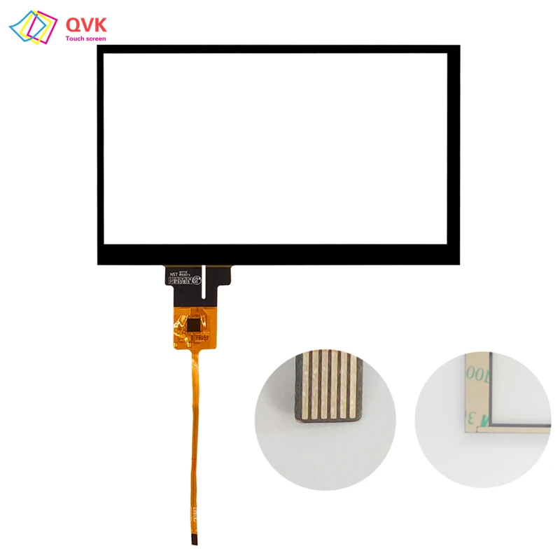 

QVK New 7 inch DVDJR-005-GT911 Capacitive Touch Screen Digitizer Sensor Glass Panel 6pin 165*100mm JY-GT911