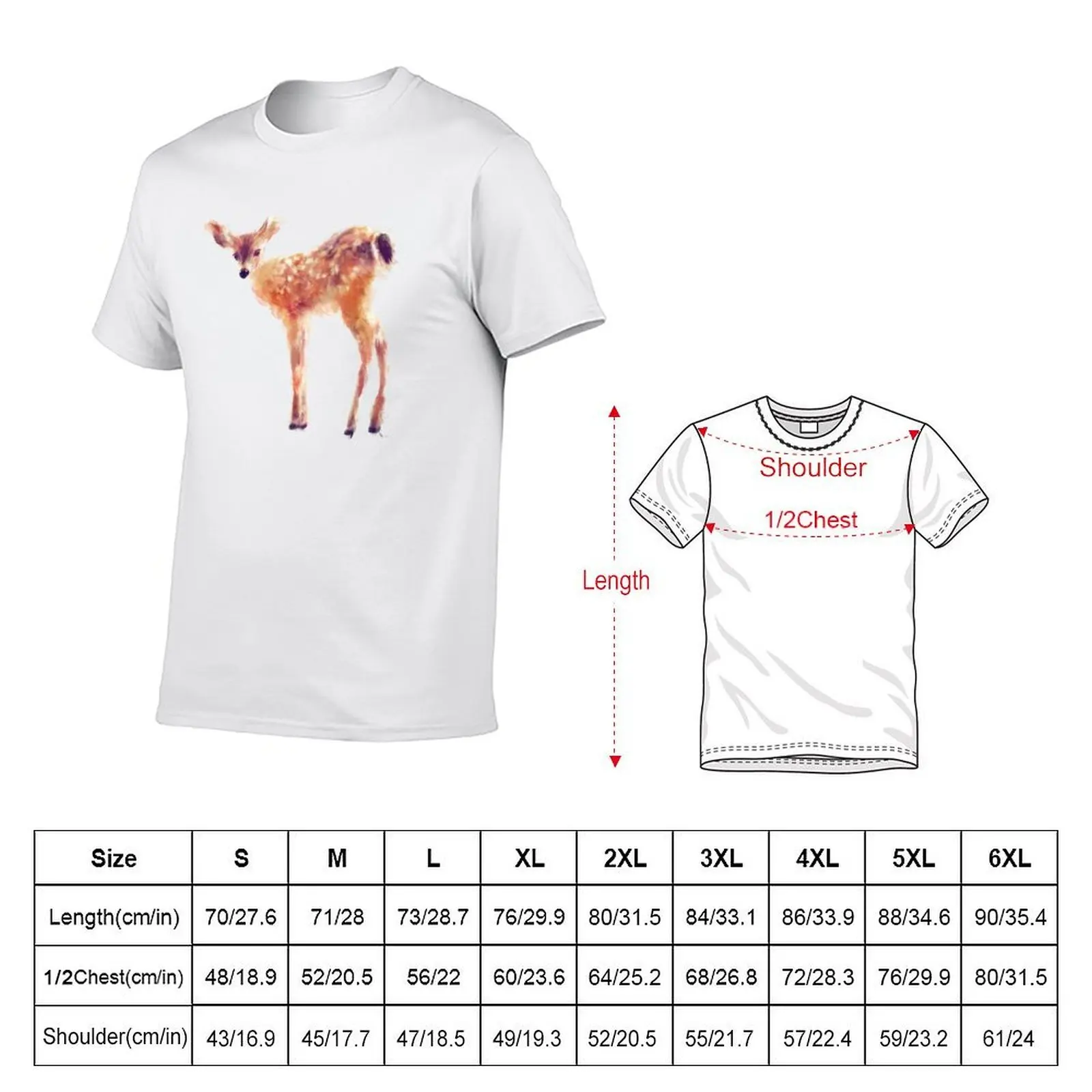 Fawn T-Shirt t shirt for man cotton tshirt 100% T-Shirt