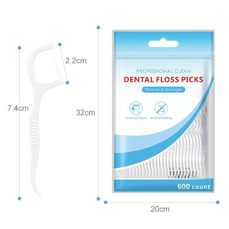 ไหมขัดฟันสำหรับผู้ใหญ่150/300/600ชิ้นไหมขัดฟันไหมขัดฟันแบบพกพาชุดที่ใช้ในบ้านไหมขัดฟัน