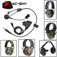 TS TAC-SKY Tactical Y-Cable Adapter Compatible with sordin ipsc Headset Compatible with Baofeng Walkie Talkies
