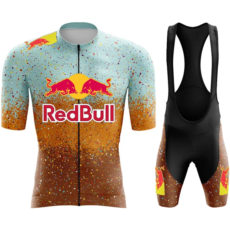 

Men's Cycling Clothing Mtb Jerseys Man Red Bull Mountain Clothes Pants Sports Kit Blouse Bib Bike Jersey Shorts Outfit Set Suit