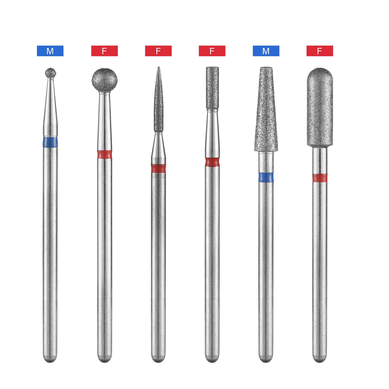 

6 шт./компл. алмазные фрезы для ногтей, маникюр, педикюр, фреза для ногтей, фреза для машинки, инструменты для дизайна ногтей, аксессуары