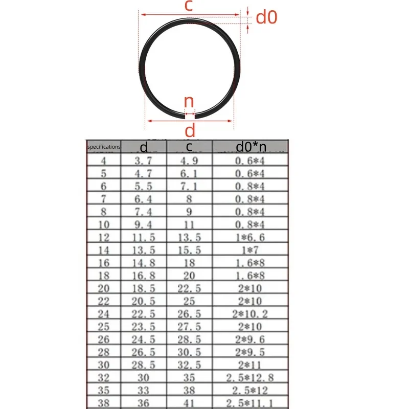 Circlips M4 M5 M6 M7 M8 M10 M12 M14 M16-M150 70 Manganese Steel Round Wire Snap Rings for Hole Steel Wire Ring Retainer Circlips