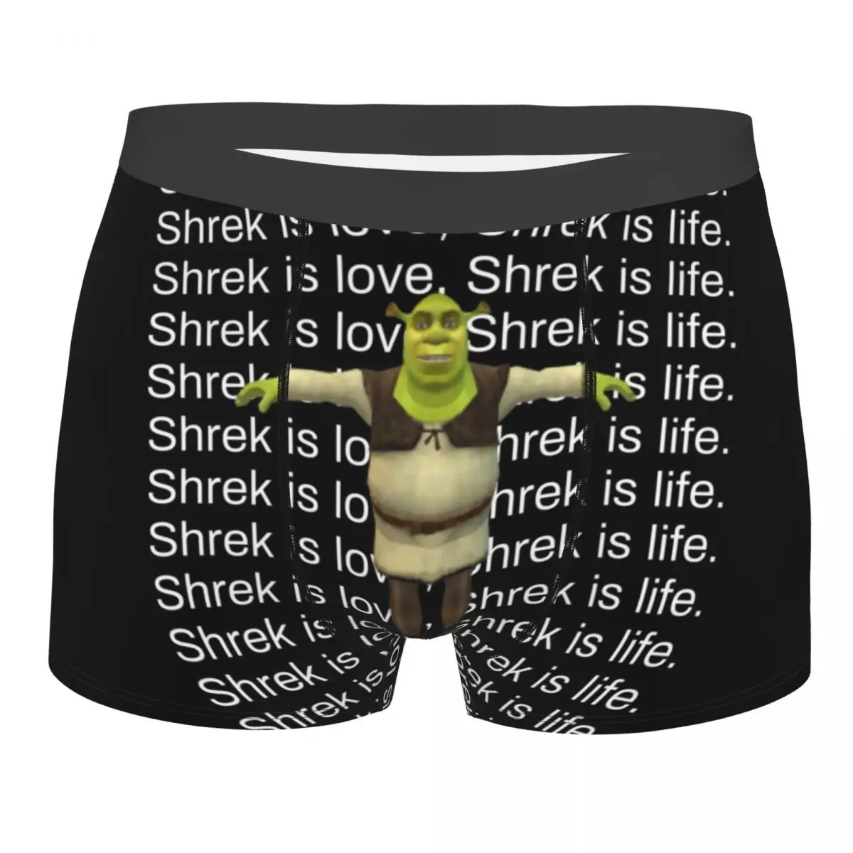 

Men Shreks Is Love Shreks Is Life Boxer Shorts Panties Breathable Underwear Homme Humor S-XXL Long Underpants