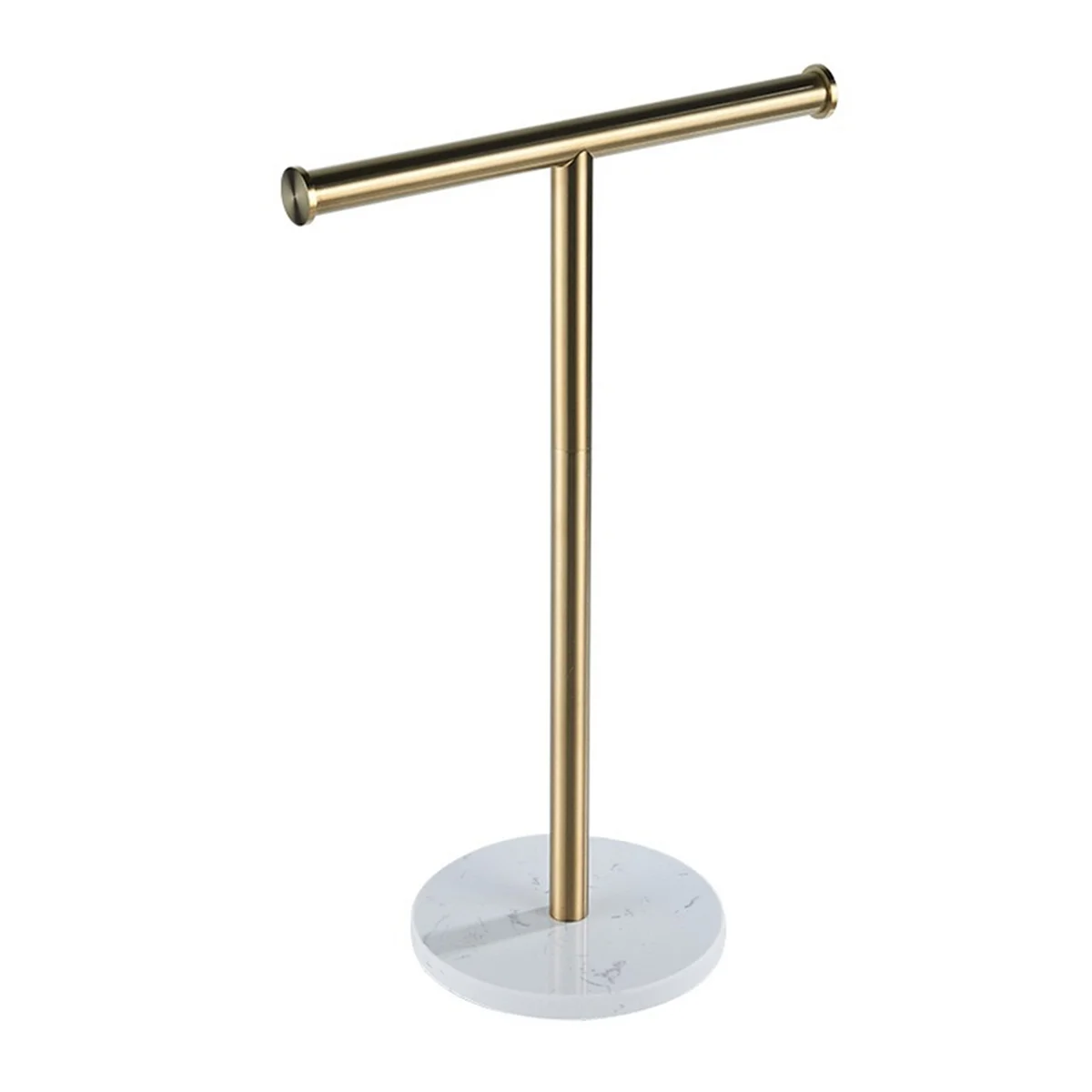 Suporte de toalha de mão em forma de t com base de mármore para bancada de banheiro suporte de rack de tecido cozinha cabide de toalha independente f