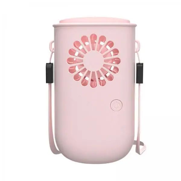 

5xHandheld Fan Sturdy Quiet Powerful Small Table Fan for Dormitory Hiking Home Pink