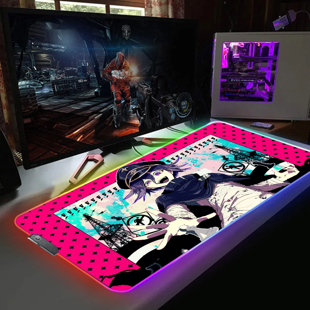 

Danganronpa Anime Mouse Pad RGB Large Mause Pad Keyboard Mat Gaming 40x90 Mousepad Gamer Desk Mat LED Mausepad Tapis De Souris