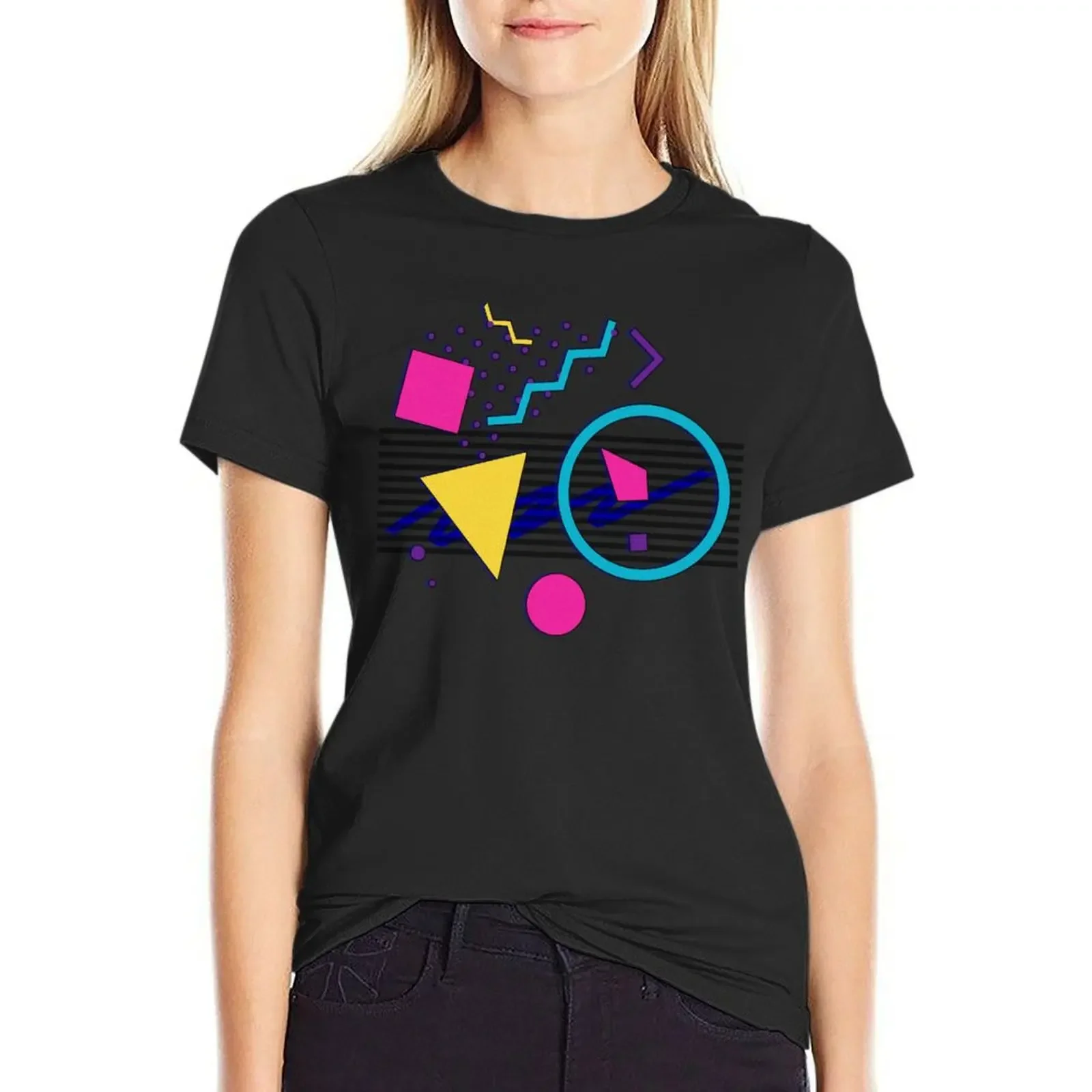 

1988 Sensations - 80's Retrowave / Outrun / Memphis Milano Style T-Shirt customizeds workout shirts for Women loose fit