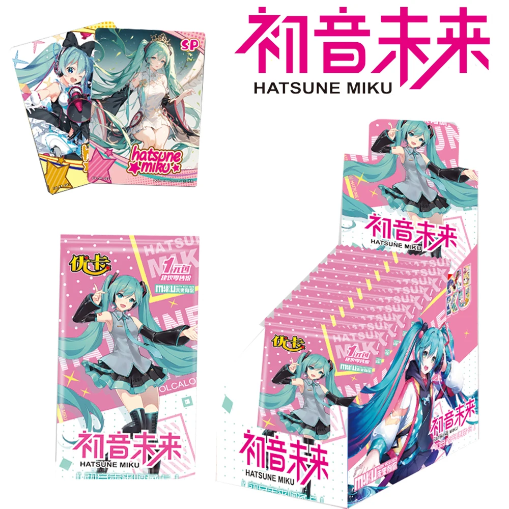 Original Hatsune Miku Card For Children Cute Virtual Idol Singer Exquisite Rare Booster Game Collection Card Toys For Family