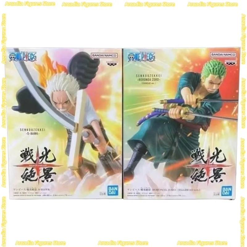 [In Stock] Original Bandai BANPRESTO One Piece Roronoa Zoro Hawk Senkou Zekkei Action Model Anime Collectibles Toy Figures Hobby
