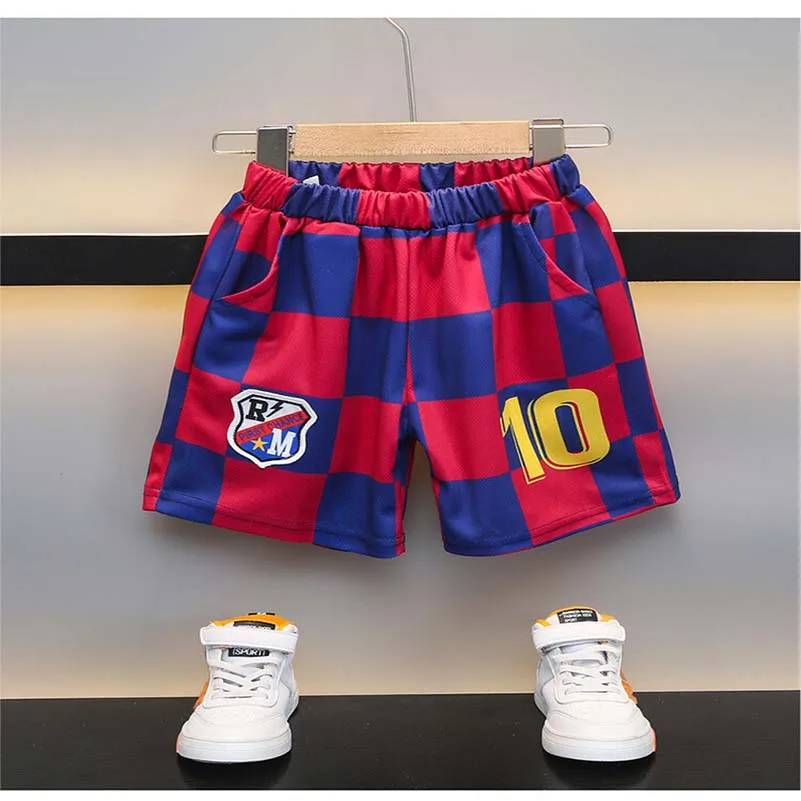 2pcs/New Style Kids Soccer Jersey Boys Youth Soccer Tracksuit 2 Piece Set Meysey Number 10 Barcelona home shirt 2-9y age sets